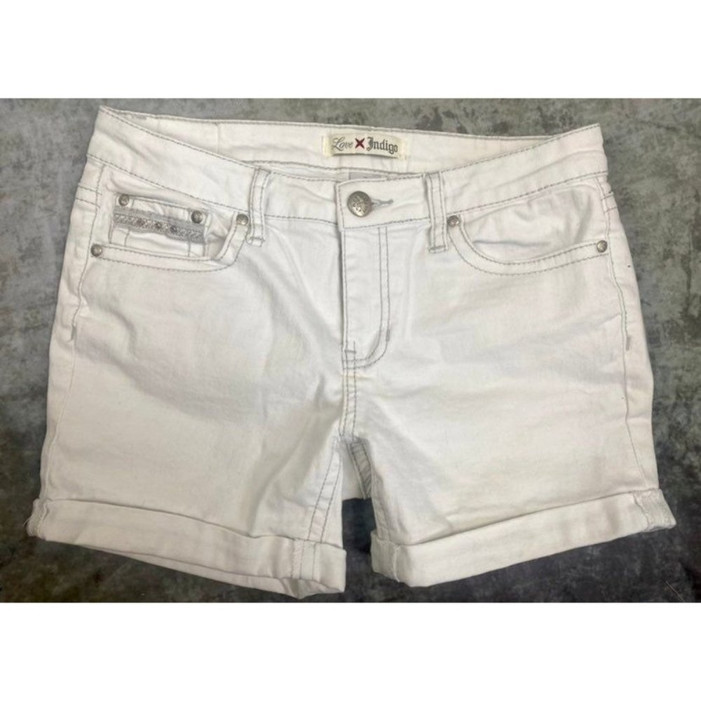 White Jean Shorts